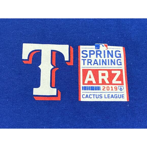 TEXAS RANGERS 2019 SPRING TRAINING ADULT 5XL Blue TSHIRT Surprise AZ S/S - Picture 7 of 8